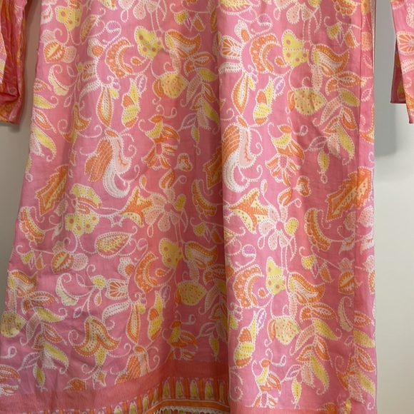 Tibi Dresses Tibi V-Neck Long Sleeved Print Dress Beade - Picture 7 of 13